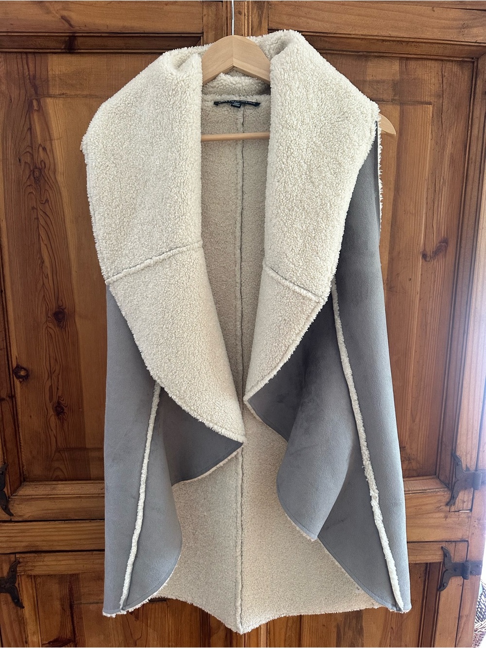 Saks Fifth Avenue Gray Faux Suede Vest XS